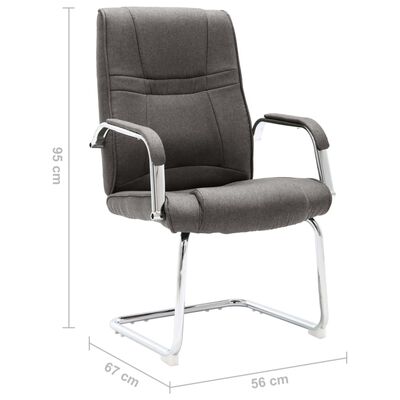 vidaXL Gembinė biuro kėdė, pilkos spalvos, audinys