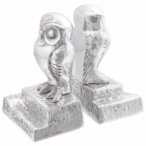 vidaXL Knygų atramos 2 vnt. Sidabro 12 x 9 x 19 cm Aliuminis