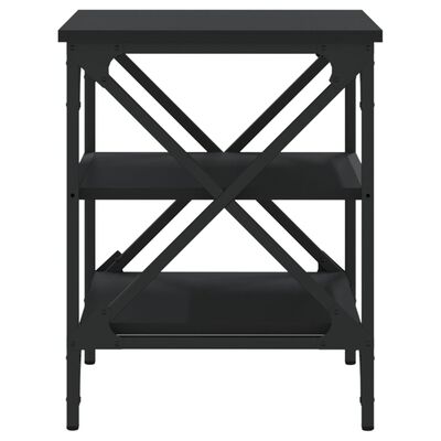 vidaXL Šoninis staliukas, juodas, 40x42x50cm, apdirbta mediena
