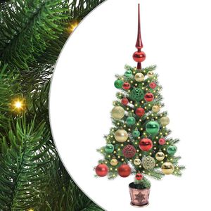 vidaXL Kalėdų eglutė su 150 LED s stovu Žalia 65 cm PE