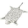 vidaXL Kilimas leopardas, pliu&scaron;inis, 139 cm, baltas