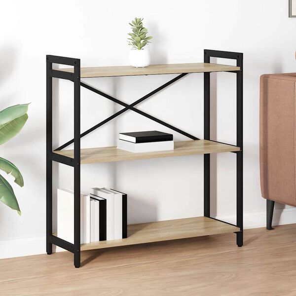 vidaXL Knygų lentyna Sonoma ąžuolas 80 x 30 x 85 cm Apdirbta mediena