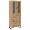 vidaXL Auk&scaron;tas spintelė 2 pcs Amatininkų ąžuolas 69,5 x 34 x 180 cm
