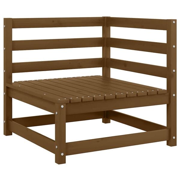 vidaXL Kampinė sodo sofa su kreminėmis pagalvėlėmis, pu&scaron;ies masyvas