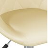 vidaXL Pasukamos valgomojo kėdės, 4vnt., kreminės, dirbtinė oda