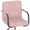 vidaXL Pasukamos valgomojo kėdės, 2vnt., rožinės spalvos, aksomas