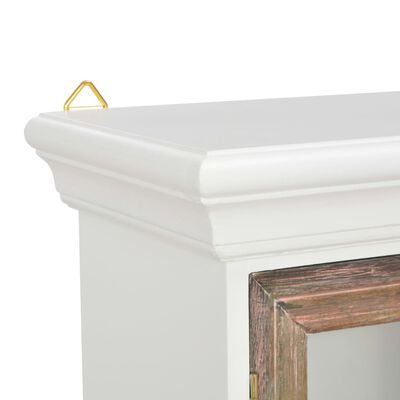 vidaXL Sieninė spintelė, baltos spalvos, 49x22x59cm, apdirbta mediena