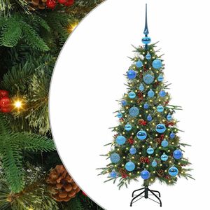 vidaXL Dirbtinė Sulankstoma Kalėdų Eglutė Žalia 120 cm PE ir PVC