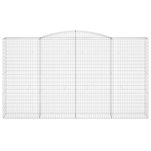 vidaXL I&scaron;lenktas gabiono krep&scaron;ys, 400x50x220/240 cm, geležis