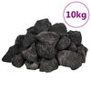vidaXL Vulkaninės uolienos, juodos spalvos, 10kg, 3-5cm