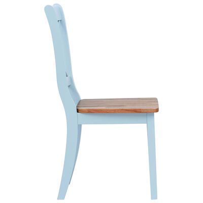 vidaXL Valgomojo kėdės, 6vnt., pilkos/šviesios medienos, kaučiukmedis
