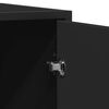 vidaXL &Scaron;oninė spintelė, juoda, 134x35x76cm, apdirbta mediena