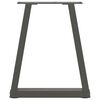 vidaXL Kavos staliuko kojelės, V formos, 2 vnt., antracito spalvos, 28x(42-43,3) cm, plienas