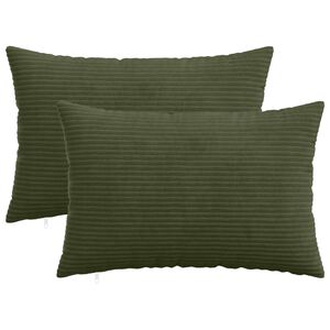 vidaXL Pagalvėlės užvalkalas 2 pcs HEERLEN Žalia 30 x 50 cm mančester