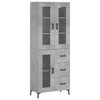 vidaXL Komoda, betono pilkos spalvos, 69,5x34x180cm, apdirbta mediena