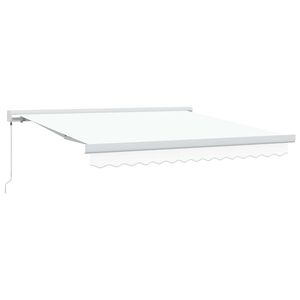 vidaXL I&scaron;traukiama markizė Balta 300 x 250 cm Audinys ir aliuminis