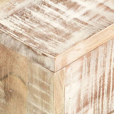 vidaXL Kavos staliukas, baltas, 117x50x30cm, akacijos medienos masyvas