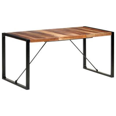vidaXL Valgomojo stalas, 160x80x75cm, mediena su dalbergijos apdaila