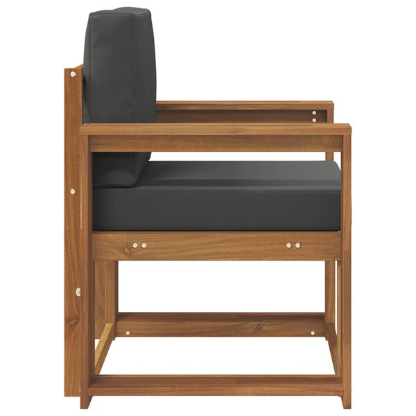 vidaXL Lauko sofa Tvirta akacijos mediena ir poliesteris Natūrali