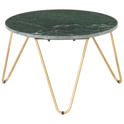 vidaXL Kavos staliukas, žalias, 65x65x42cm, tikras akmuo