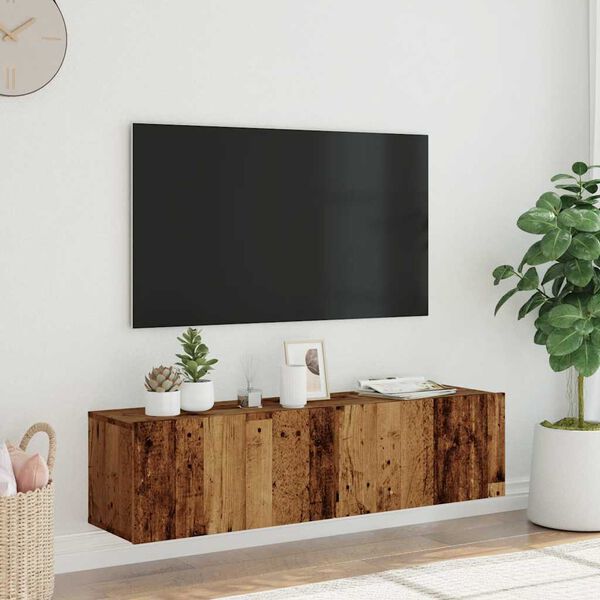 vidaXL Sieninė TV spintelė, medienos, 120x30x30cm, apdirbta mediena