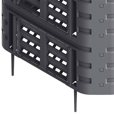 vidaXL Sodo komposto dėžė, juoda, 93,3x93,3x113cm, 740 l