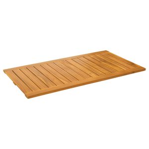 vidaXL Badematte Paprastas Ruda 100 x 55 cm Medis