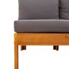 vidaXL Dvivietė sodo sofa su 1 porankiu, akacijos medienos masyvas