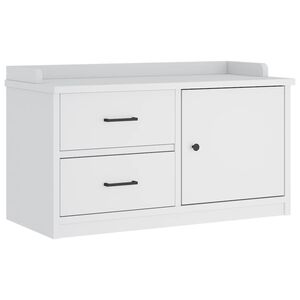 vidaXL Prie&scaron;kambario suoliukas SANDNES baltas 87x40x50 pu&scaron;ies masyvo