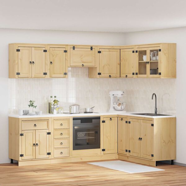 vidaXL Spintelė su stalčiais su stalčių SKI 10 pcs Medaus Ruda