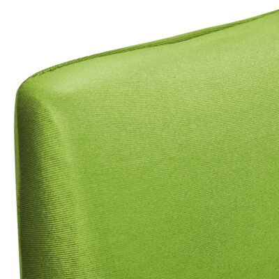 vidaXL Tiesūs įtempiami kėdžių užvalkalai, 6vnt., žalios spalvos