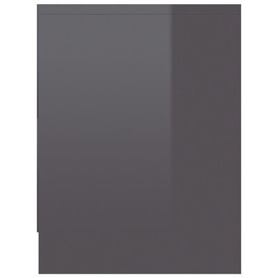 vidaXL Naktinė spintelė, pilkos spalvos, 40x30x40cm, MDP, ypač blizgi