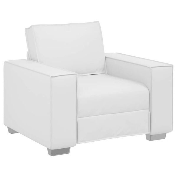 vidaXL Sofa Kėdė Baltas 100 cm Dirbtinė oda