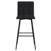 vidaXL Baro taburetės, 2vnt., juodos spalvos, aksomas