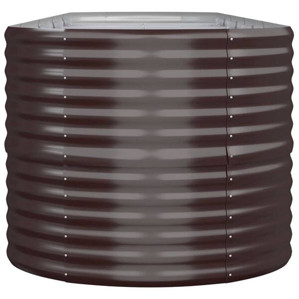 vidaXL Aukštas sodo lovelis, rudas, 440x80x68cm, cinkuotas plienas