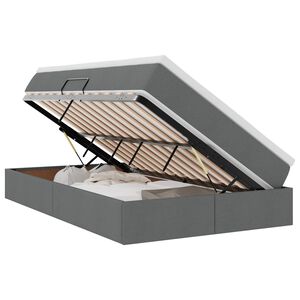 vidaXL Lova su daiktų laikymo vieta ir čiužiniu Tamsiai pilka