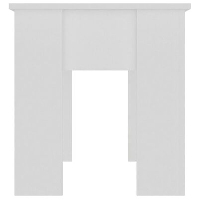 vidaXL Kavos staliukas, baltas, 101x49x52cm, apdirbta mediena