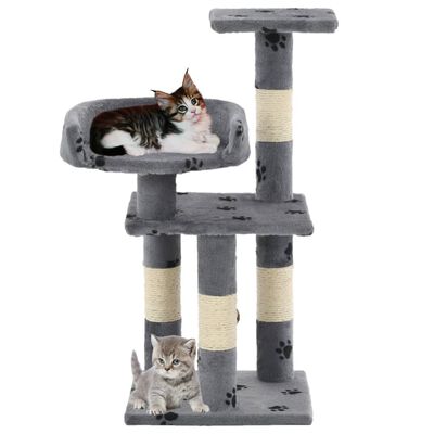 vidaXL Draskyklė katėms su stov. iš sizalio, 65cm, pilkos sp. pėd.