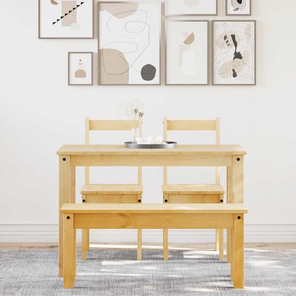 vidaXL Valgomojo komplektas Panama, 4 dalių, pušies masyvas