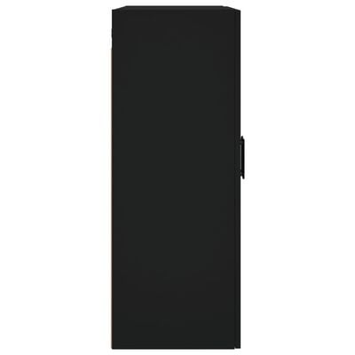 vidaXL Prie sienos montuojamos spintelės, 2vnt., juodos, 69,5x34x90cm