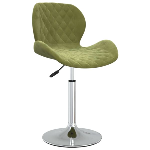 vidaXL Pasukama valgomojo kėdė, &scaron;viesiai žalios spalvos, aksomas