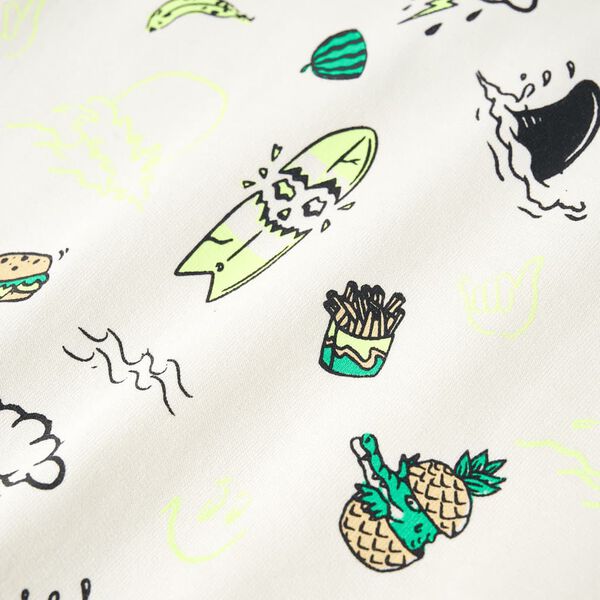 Vaiki&scaron;kas sportinis megztinis, &scaron;velnios ecru spalvos, 128 dydžio