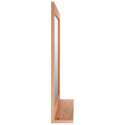 vidaXL Sieninis veidrodis, 55x55cm, riešutmedžio medienos masyvas