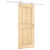 vidaXL Slankios durys Natūrali ir Balta 85 x 210 cm