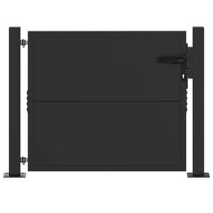 vidaXL Sodo vartai 110 x 105 cm Juoda Užrakintas