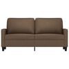 vidaXL Dvivietė sofa, rudos spalvos, 140cm, audinys