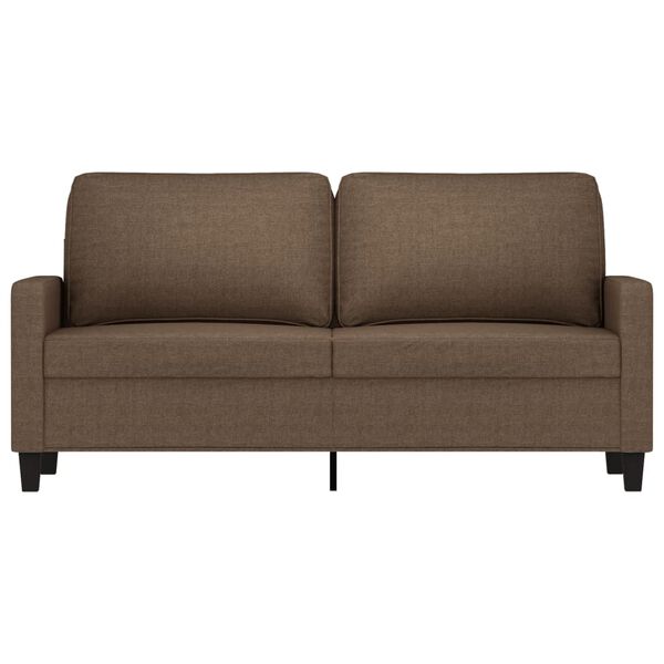 vidaXL Dvivietė sofa, rudos spalvos, 140cm, audinys