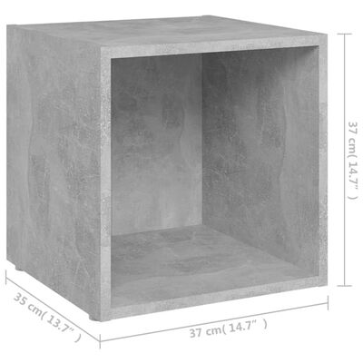 vidaXL Televizoriaus spintelės, 2vnt., betono pilkos, 37x35x37cm, MDP