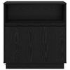 vidaXL LED Bufetas Juodas ąžuolas 71 x 34,5 x 75 cm Apdirbta mediena