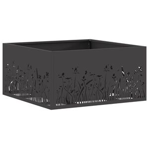 vidaXL Ugnies dubuo Juoda Atmosferos poveikiui atsparus plienas